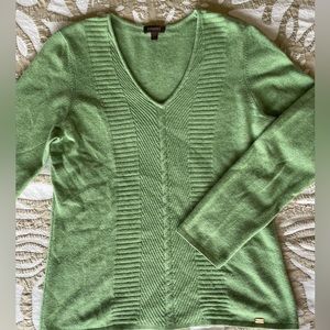 Cashmere Sweater, size L, gorgeous soft green color